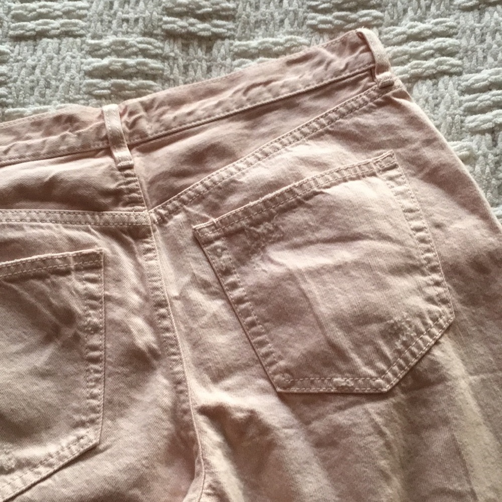 NWOT Free People Destroyed Boyfriend Jeans in Pink - Picture 8 of 8